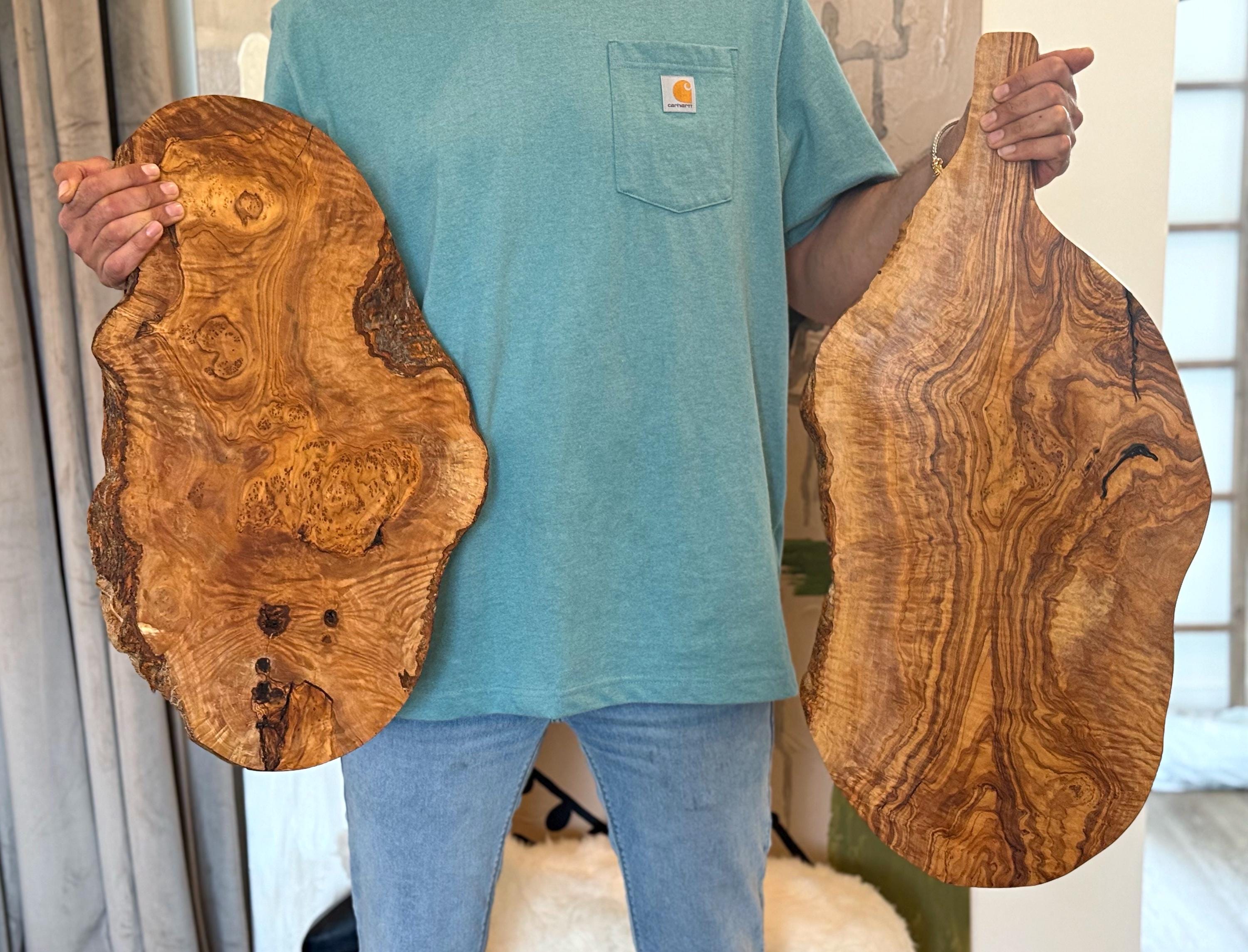 Handcrafted Olive Wood Charcuterie Board: Rustic Kitchen Decor