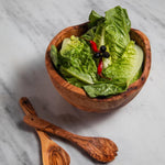 Handmade Olive Wood Bowl – Rustic Decorative Bowl – Natural Wooden Kitchenware – Tunisian Carved Art – Eco-Friendly Gift