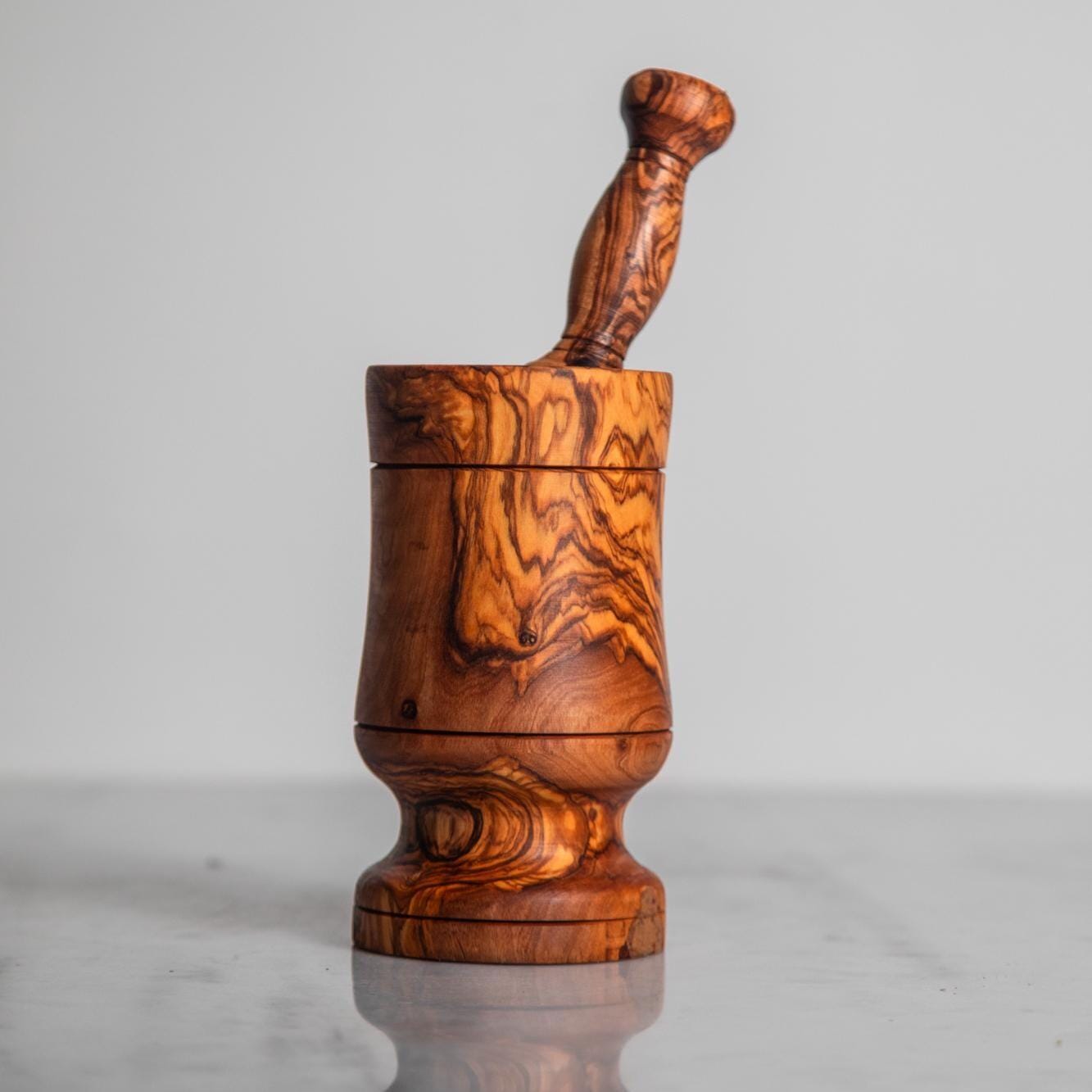 Rustic mortar Olive Wood Mortar and Pestle Set| Wooden Herb Grinder for Spices & Guacamole| Mortar Pestle Set| Farmhouse Kitchen Decor