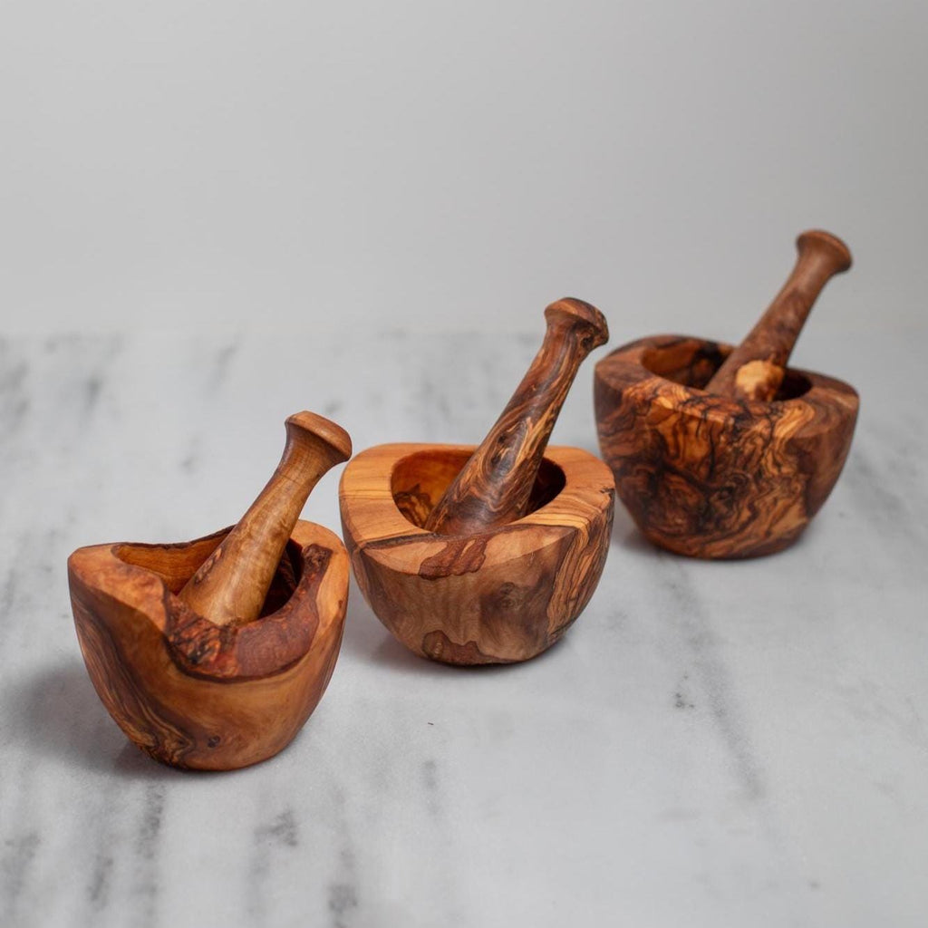 Rustic mortar Olive Wood Mortar and Pestle Set| Wooden Herb Grinder for Spices & Guacamole| Mortar Pestle Set| Farmhouse Kitchen Decor