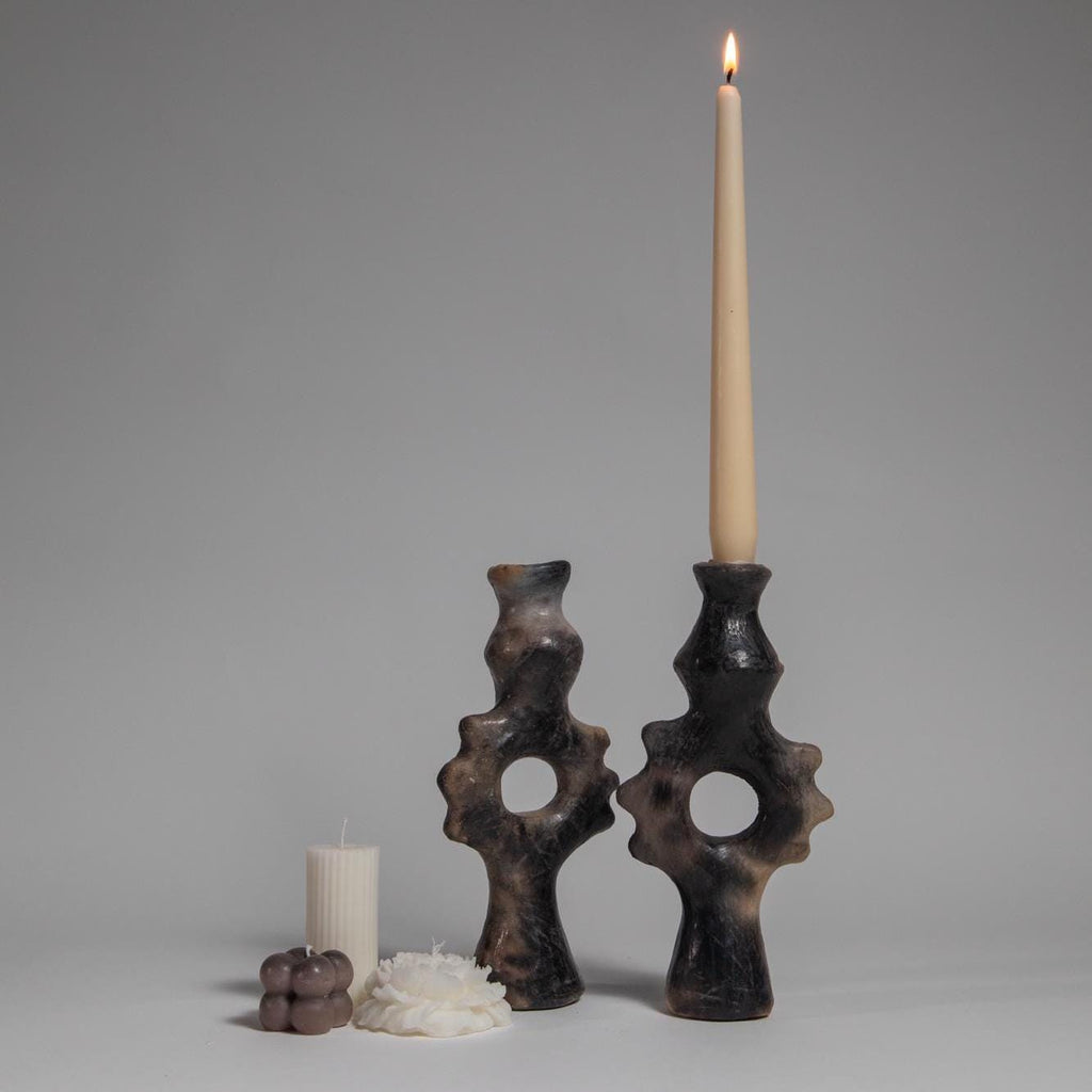 Ceramic Candle Holder – Handcarved Pottery Candelabra, Heritage Craft for Connoisseurs