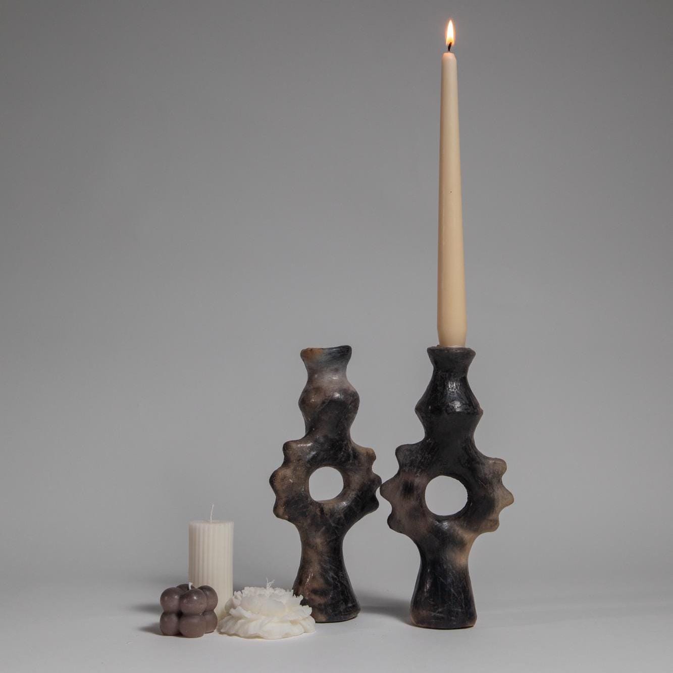 Ceramic Candle Holder – Handcarved Pottery Candelabra, Heritage Craft for Connoisseurs