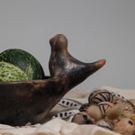 Handmade Pottery Bowl with Bird Motif – Decorative Ceramic Dish – Traditional Clay Art – Boho Centerpiece – Cultural Gift