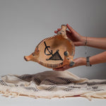 Handmade Pottery Bowl with Bird Motif – Decorative Ceramic Dish – Traditional Clay Art – Boho Centerpiece – Cultural Gift