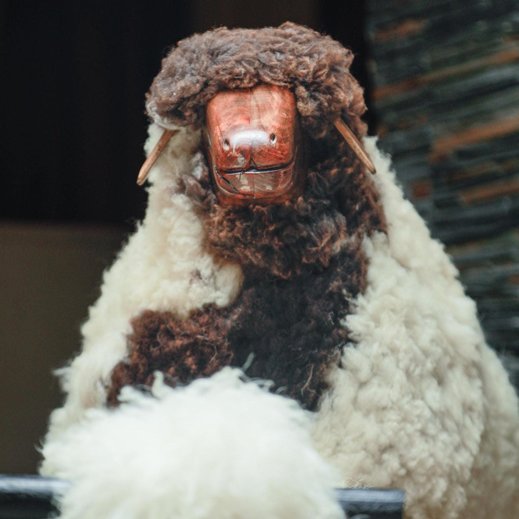 Artisan Wool Sheep Figurine – Timeless Handfelted Sculpture by Master Artisan