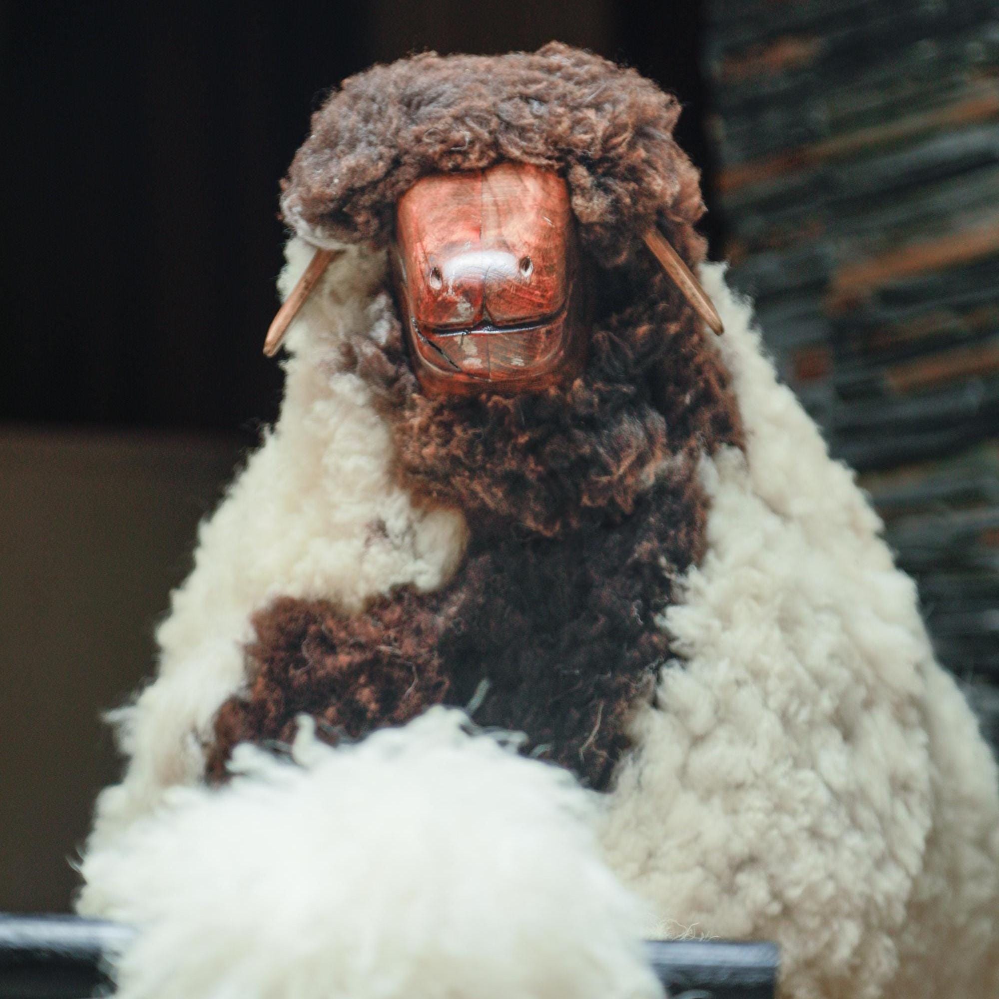 Artisan Wool Sheep Figurine – Timeless Handfelted Sculpture by Master Artisan