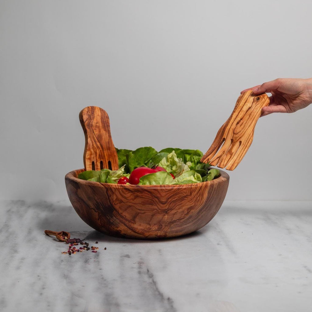 Handmade Olive Wood Bowl – Polished Natural Bowl – Woodcraft – Salad Snack Dish – Eco-Friendly Kitchen Decor – Gift for Foodies