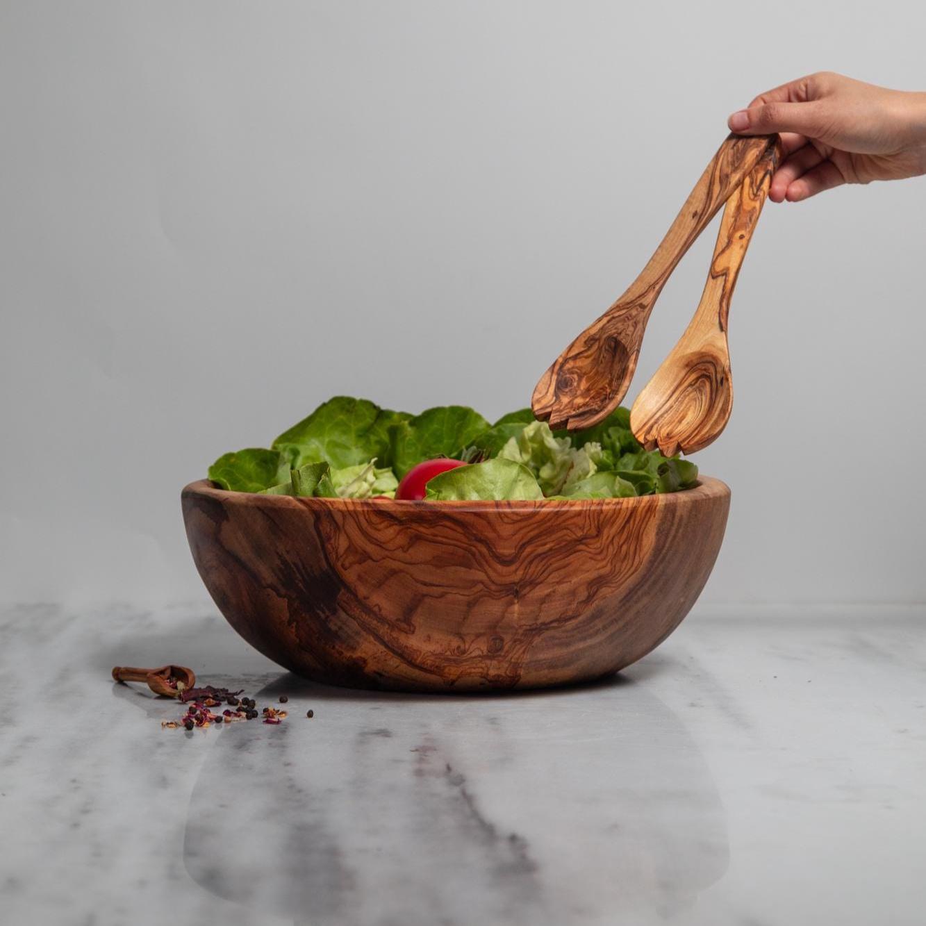 Handmade Olive Wood Bowl – Polished Natural Bowl – Woodcraft – Salad Snack Dish – Eco-Friendly Kitchen Decor – Gift for Foodies