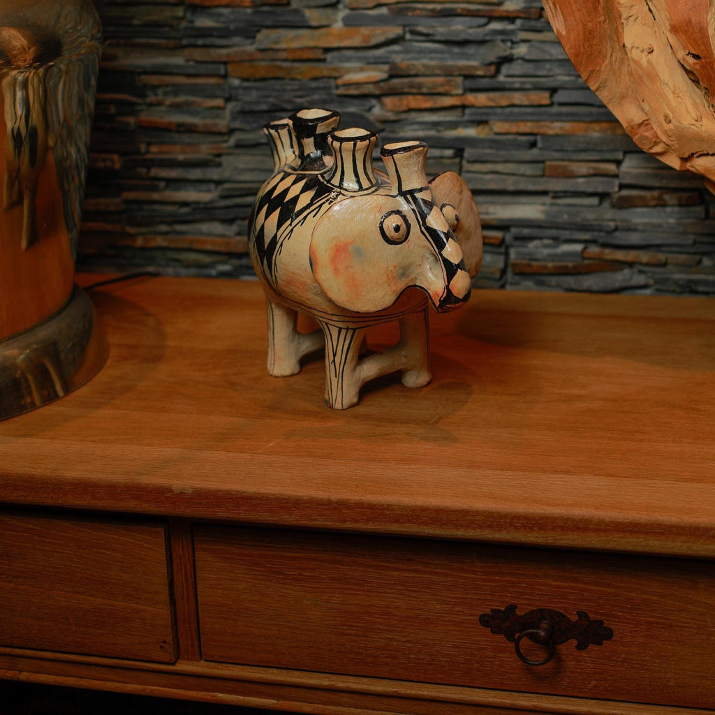Elephant Candle Holder – Handmade Pottery Decor – Ceramic Elephant Tealight Holder – Boho Home Accent – Spiritual Animal Gift