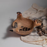 Handmade Pottery Bowl with Bird Motif – Decorative Ceramic Dish – Traditional Clay Art – Boho Centerpiece – Cultural Gift