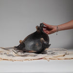 Handmade Pottery Bowl with Bird Motif – Decorative Ceramic Dish – Traditional Clay Art – Boho Centerpiece – Cultural Gift