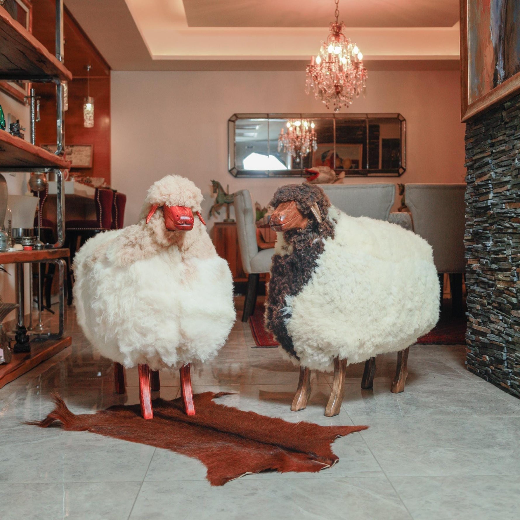 Artisan Wool Sheep Figurine – Timeless Handfelted Sculpture by Master Artisan