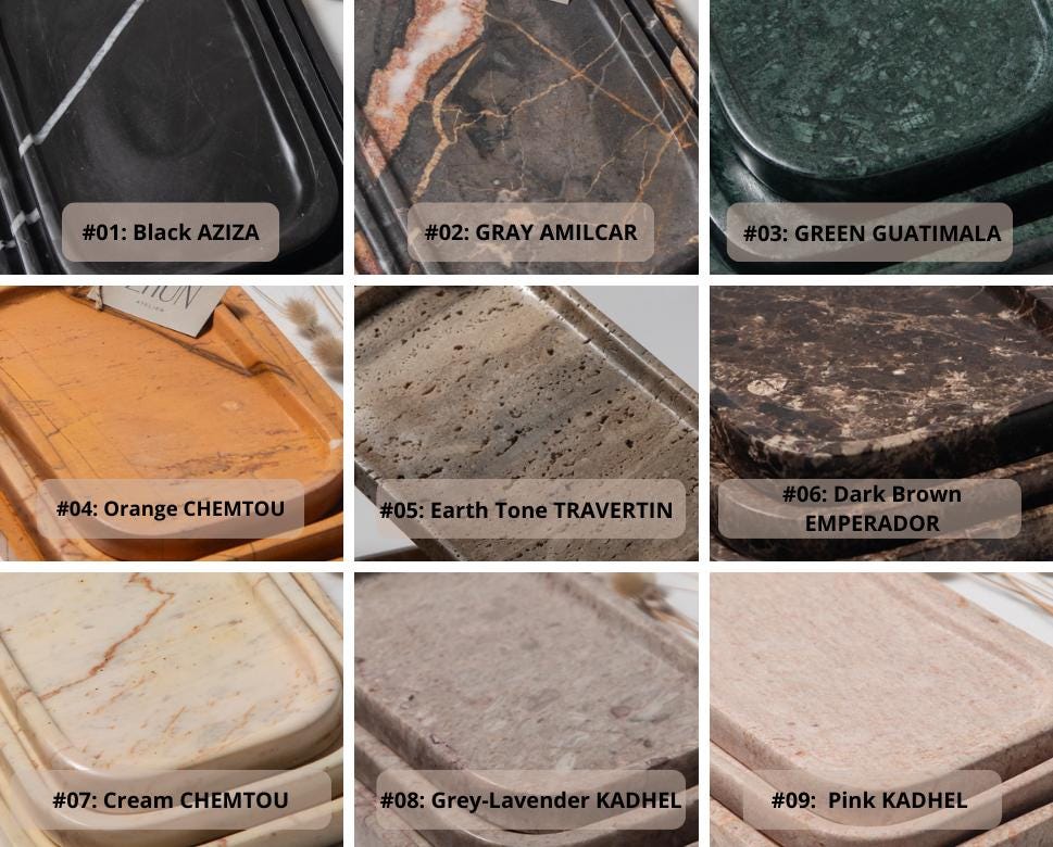 Handmade Marble Vanity Tray: Luxury Stone Home Decor
