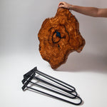 Handmade Olive Wood Live Edge Coffee table with Resin, Unique coffee table, Natural Olive Tree Solid Wood Side Table