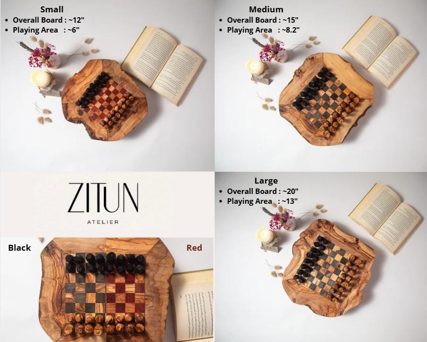Olive Wood Chess Boards – Artisan Handcrafted Collection for Discerning Players
