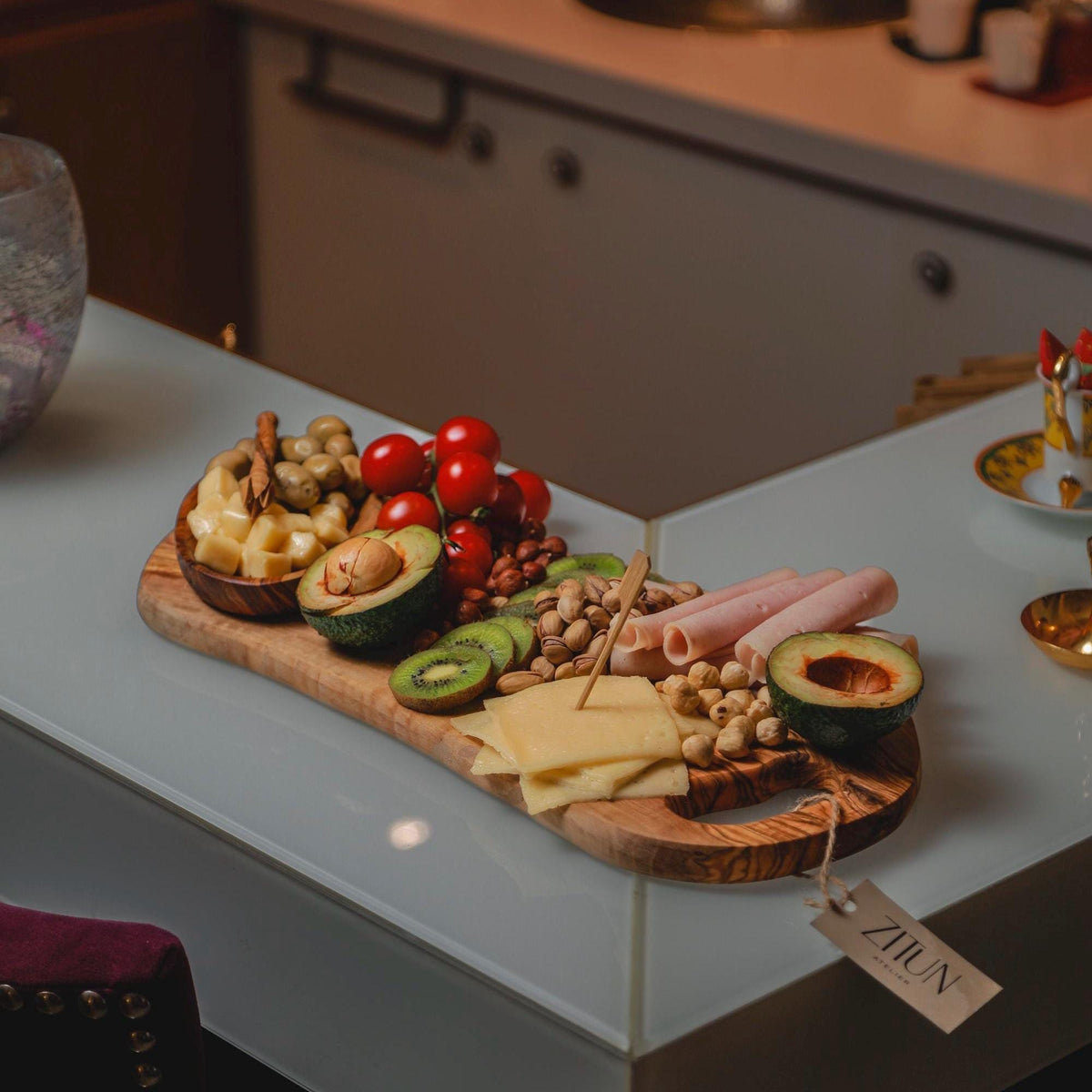 Olive Wood Charcuterie Board – Handcrafted Cutting Board for Table and Home
