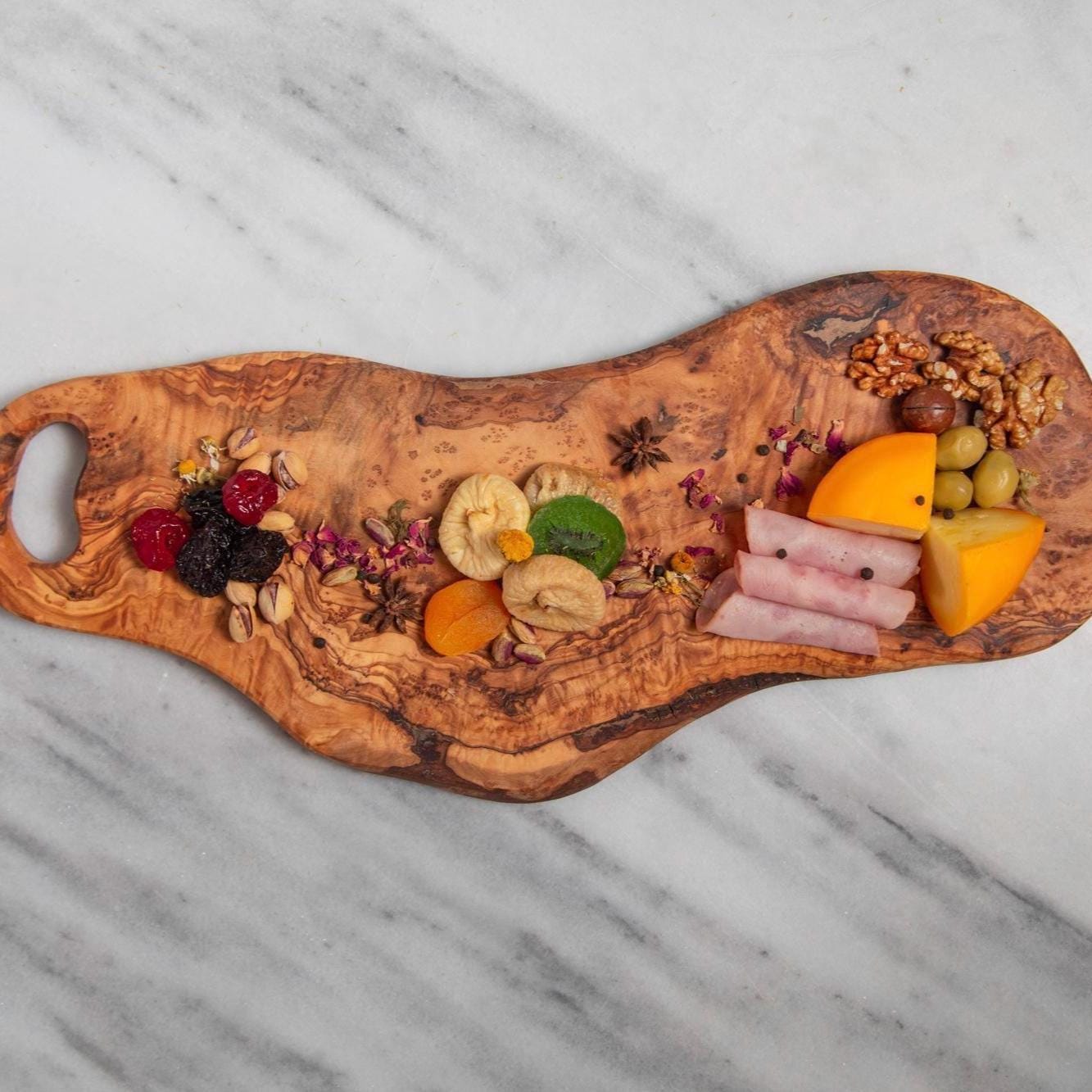 Olive Wood Charcuterie Board – Handcrafted Cutting Board for Table and Home