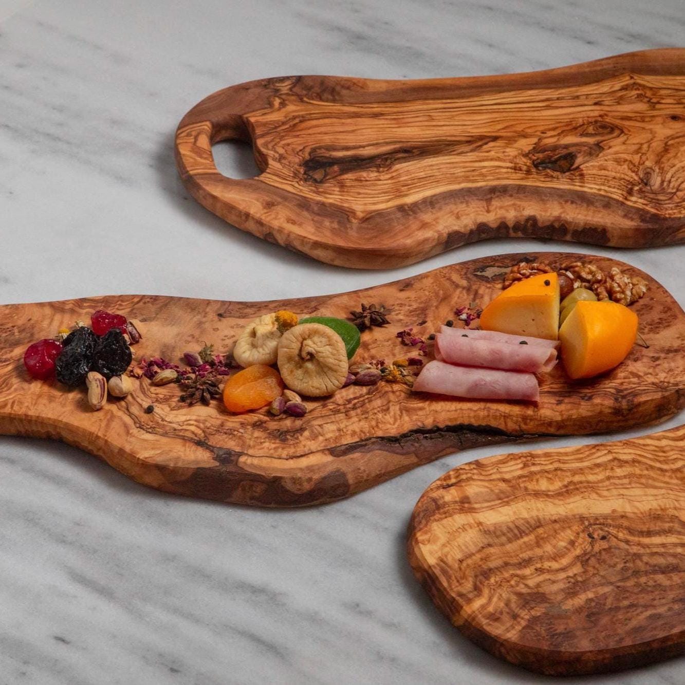 Olive Wood Charcuterie Board – Handcrafted Cutting Board for Table and Home