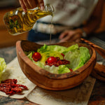 Handmade Olive Wood Bowl – Rustic Decorative Bowl – Natural Wooden Kitchenware – Tunisian Carved Art – Eco-Friendly Gift