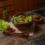 Handmade Olive Wood Bowl – Rustic Decorative Bowl – Natural Wooden Kitchenware – Tunisian Carved Art – Eco-Friendly Gift