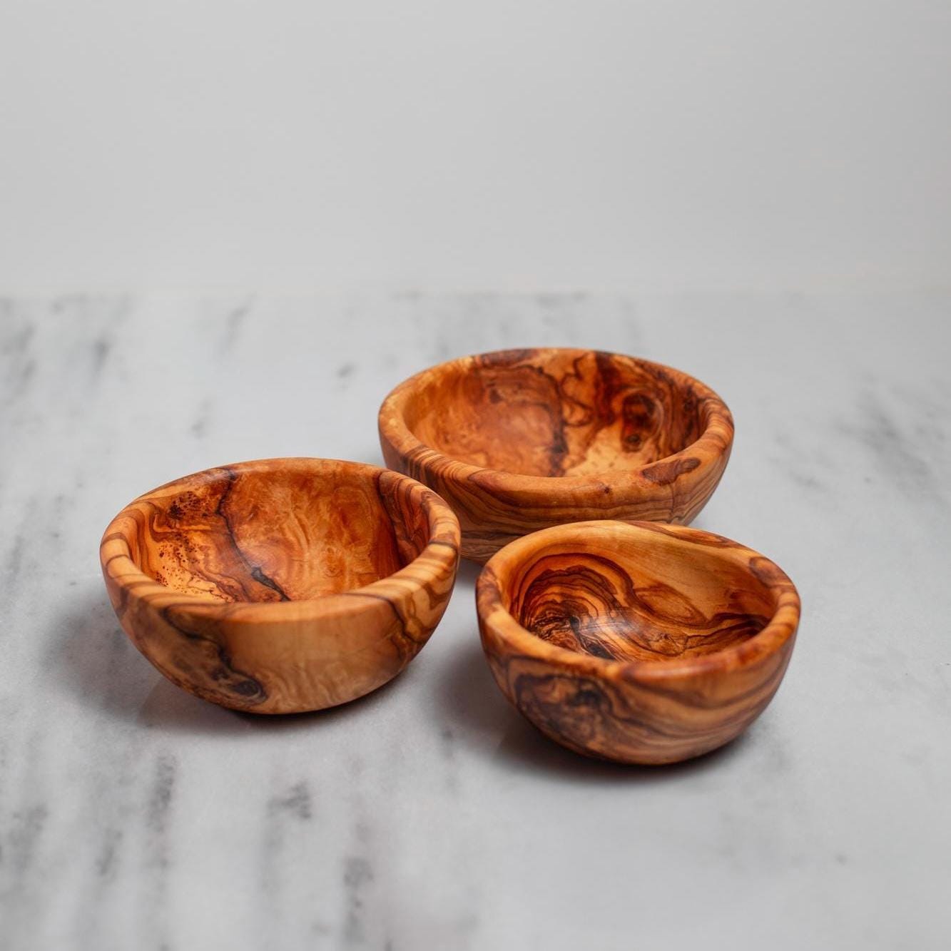 Olive Wood Bowl – Handcarved Artisan Piece for Table and Home