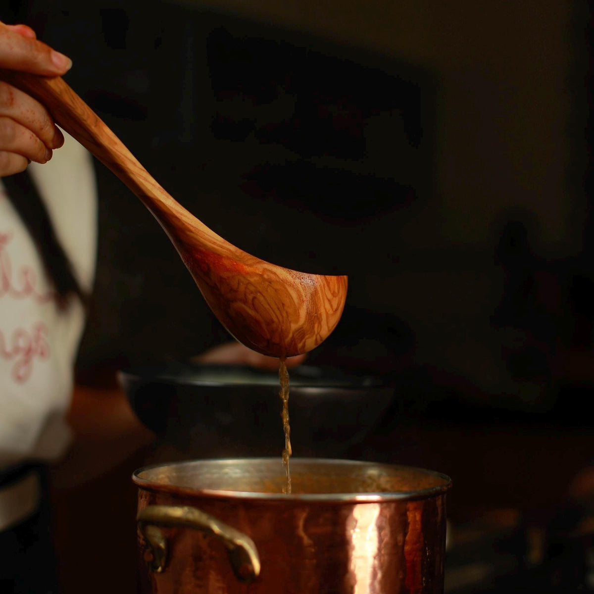 Handmade Olive Wood ladle - Rustic Cooking ladle - Natural Kitchen Utensil