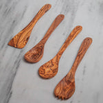 Olive Wood Utensil Set with Holder – Essential Kitchen Tools, Unique and Eco-Friendly Gift