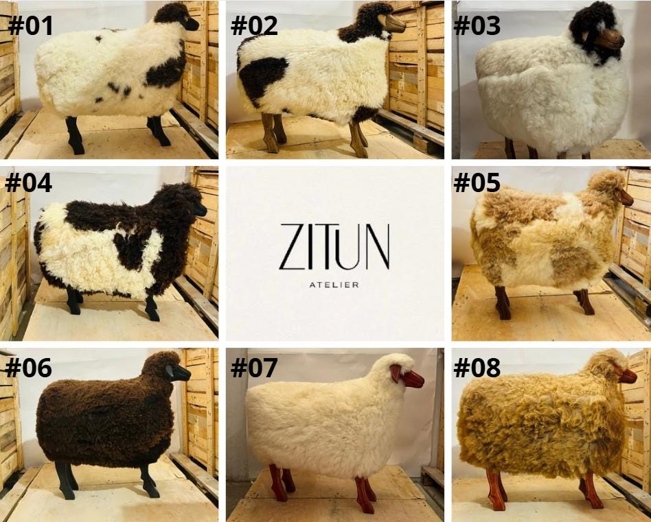 Artisan Wool Sheep Figurine – Timeless Handfelted Sculpture by Master Artisan
