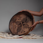 Handmade Pottery Bowl – 14 inch Large Decorative Centerpiece, Rustic Fruit Bowl, Boho Home Decor