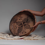 Handmade Pottery Bowl – 14 inch Large Decorative Centerpiece, Rustic Fruit Bowl, Boho Home Decor