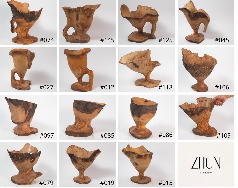Artisan Olive Wood Centerpiece – Singular Handcarved Collector’s Piece