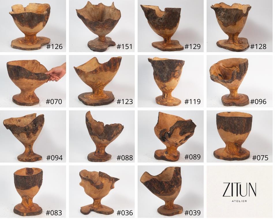 Artisan Olive Wood Centerpiece – Singular Handcarved Collector’s Piece