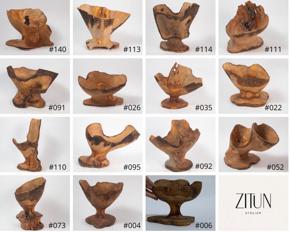Artisan Olive Wood Centerpiece – Singular Handcarved Collector’s Piece