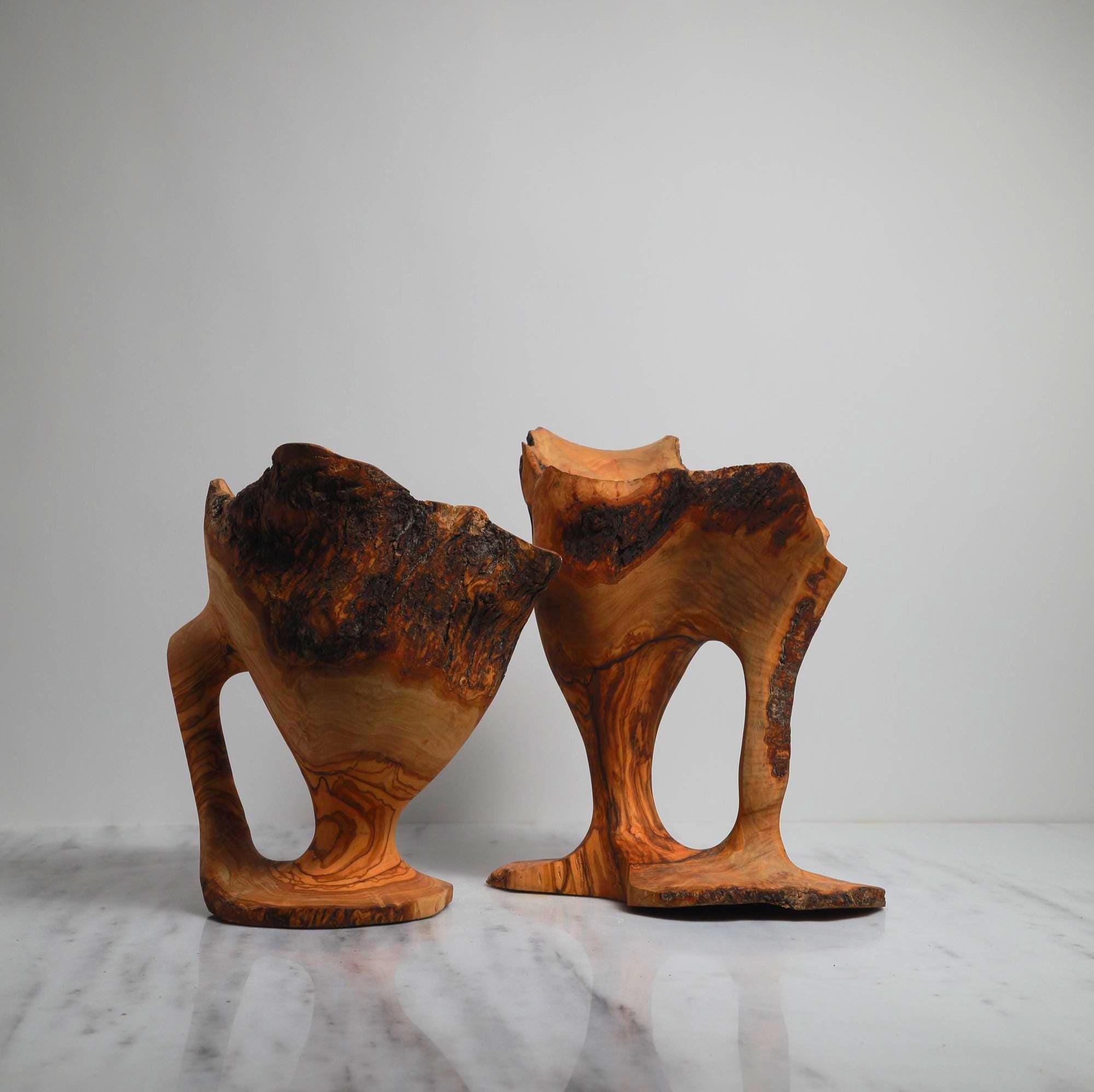 Artisan Olive Wood Centerpiece – Singular Handcarved Collector’s Piece