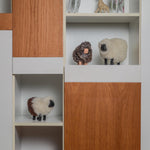 Handmade Sheep Figurines, Decorative Sheep Wool & Red Wood |Handcrafted Authentic Sheep Wool | Sheep Lovers | Unique Home Decor