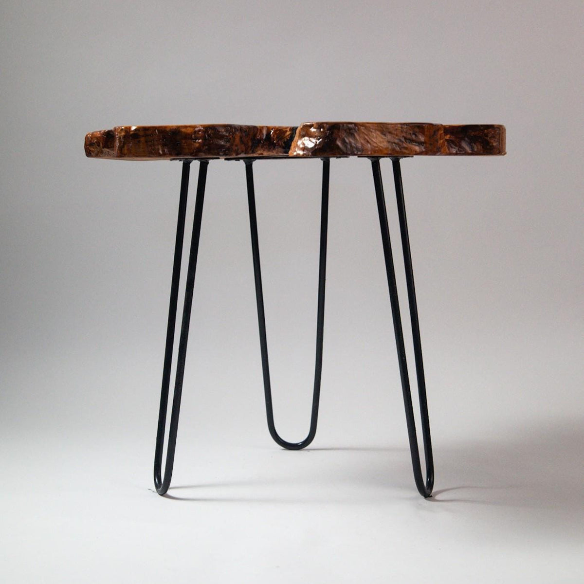 Handmade Olive Wood Live Edge Coffee table with Resin, Unique coffee table, Natural Olive Tree Solid Wood Side Table