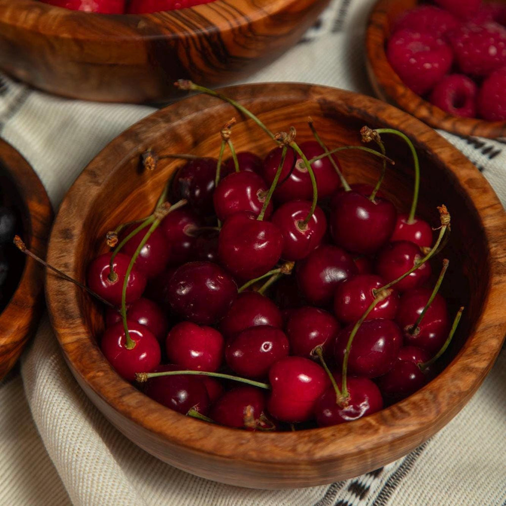 Handmade Olive Wood Small Bowl Set – Rustic Snack & Fruit Bowls (Set of 6)