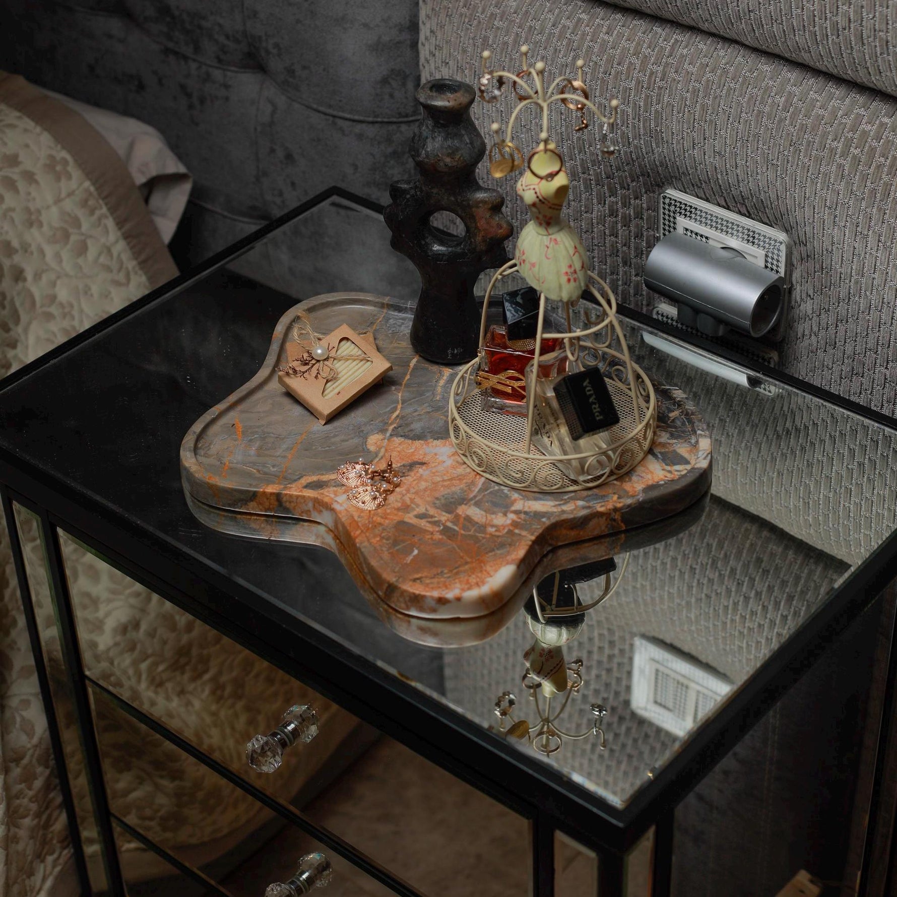 Exquisite Irregular Marble Tray – Handcrafted • Sculptural Stone Art Platter • Limited Edition Luxury Décor for Collectors & Designers