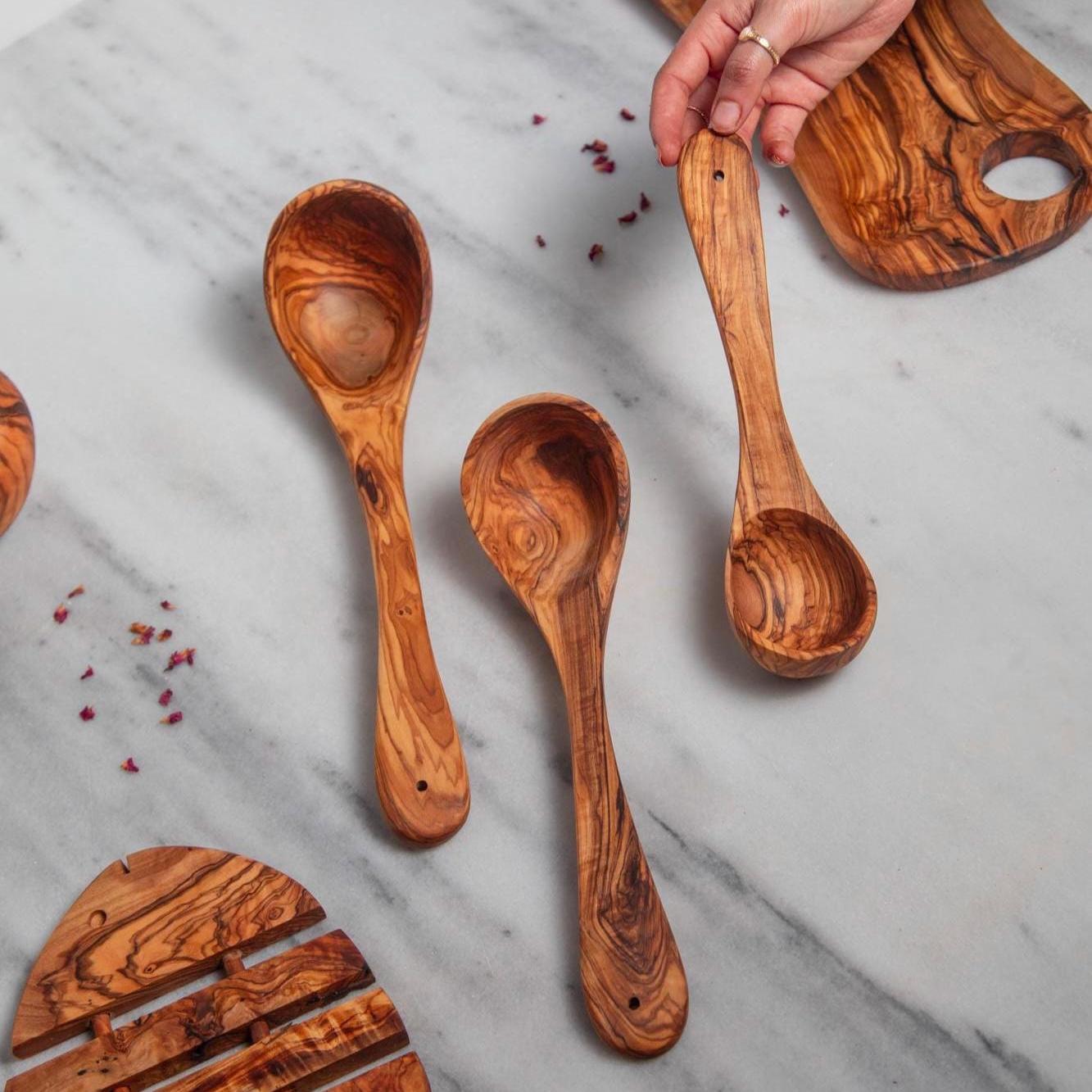 Handmade Olive Wood ladle - Rustic Cooking ladle - Natural Kitchen Utensil