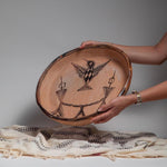 Handmade Pottery Bowl – 14 inch Large Decorative Centerpiece, Rustic Fruit Bowl, Boho Home Decor