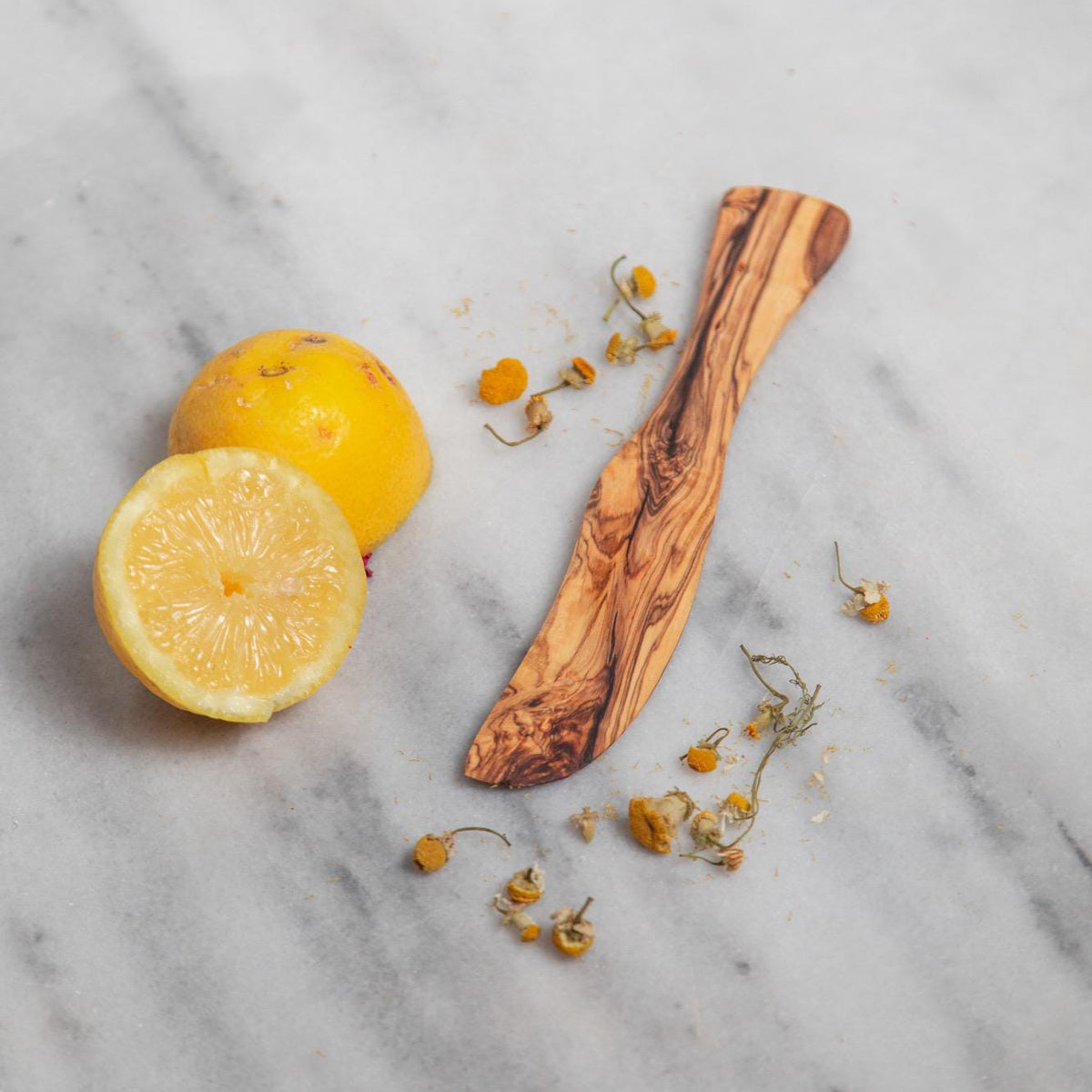 Set of 2 Olive Wood Spoons & 1 Knife – Handmade Rustic Utensils, Natural Eco-Friendly Cutlery