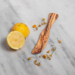 Set of 2 Olive Wood Spoons & 1 Knife – Handmade Rustic Utensils, Natural Eco-Friendly Cutlery