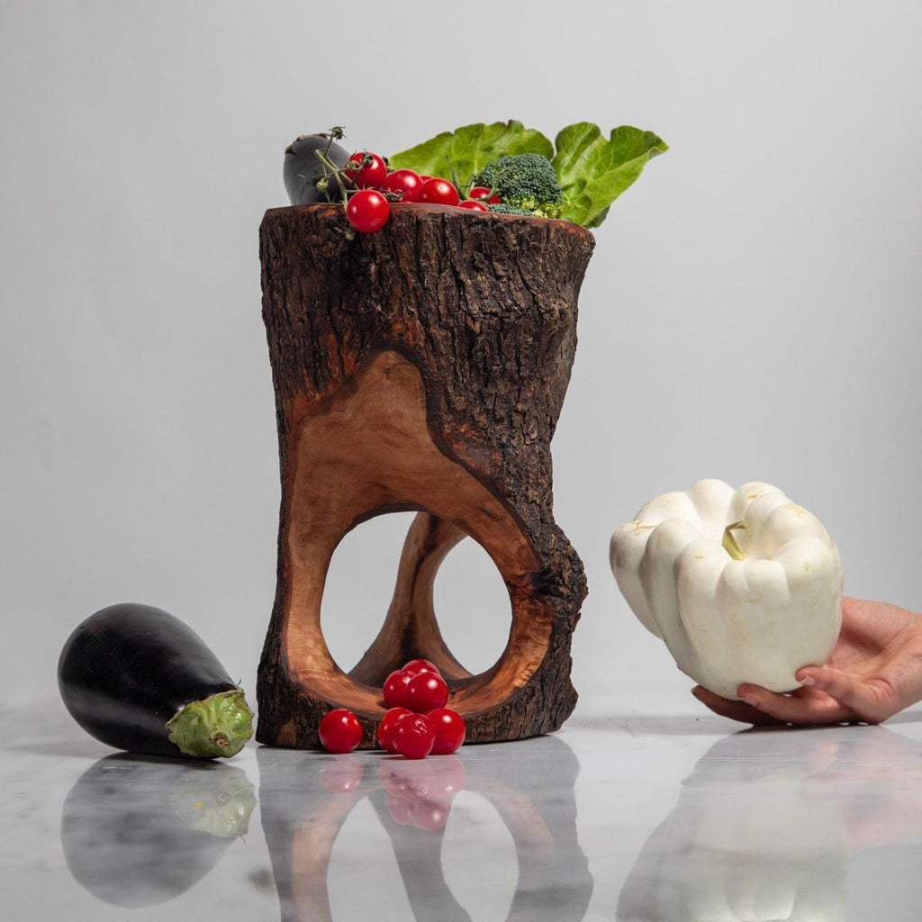 Olive Wood Masterpiece – Handcarved Sculpture Bowl by Grand Artisan