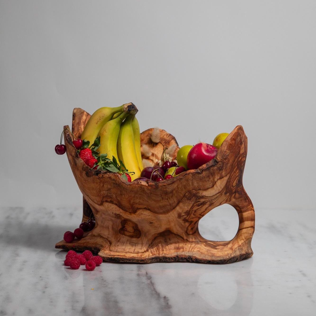 Olive Wood Masterpiece – Handcarved Sculpture Bowl by Grand Artisan