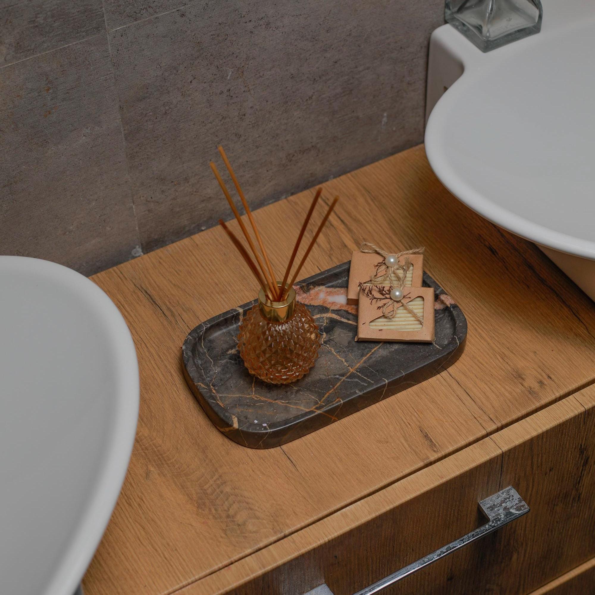 Handmade Marble Tray: Unique Rectangular Catch-All Tray