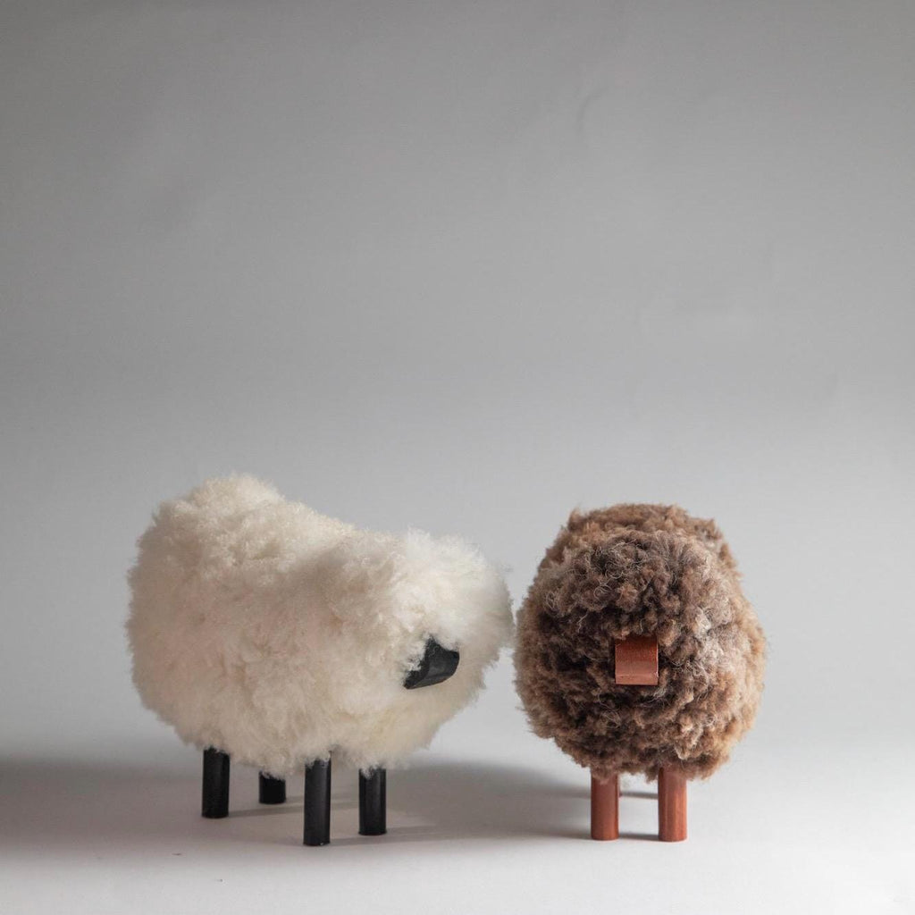 Handmade Sheep Figurines, Decorative Sheep Wool & Red Wood |Handcrafted Authentic Sheep Wool | Sheep Lovers | Unique Home Decor