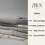 Handwoven Linen Throw: Natural Flax, Rustic Tunisian Decor