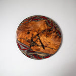 Acrylic Wall Clock – Koa Wood Grain & Epoxy – Handmade Modern Clock – Minimalist Natural Wall Art – Silent Non-Ticking Decor