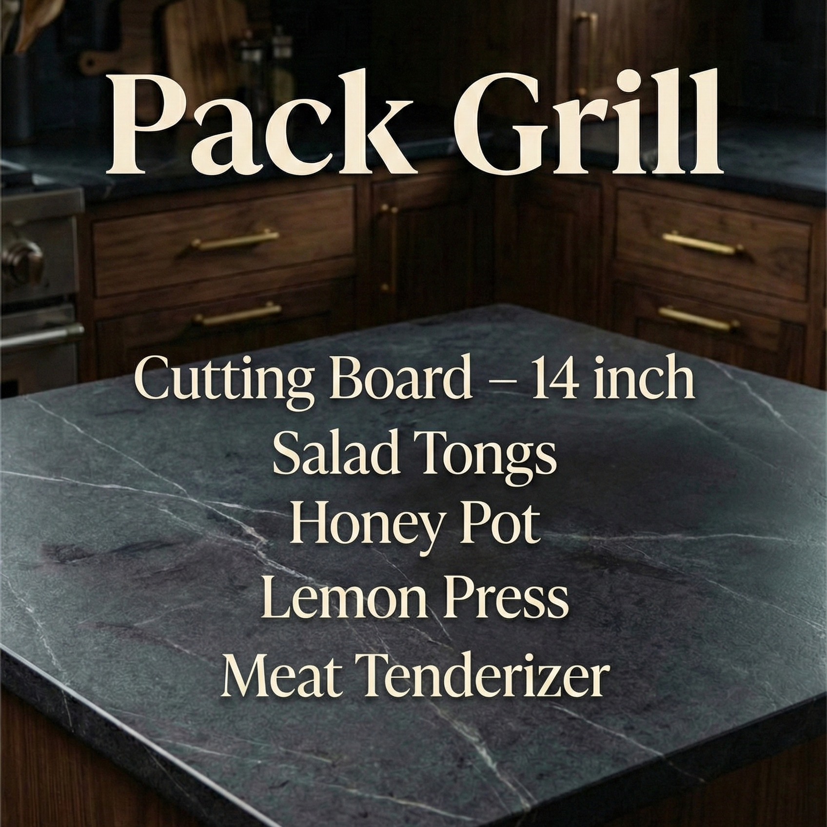 Olive Wood Grill Pack – Handcrafted BBQ Set packgrill